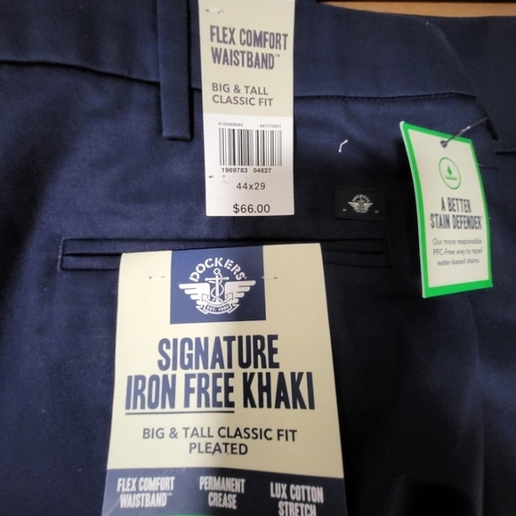 Dockers Navy Flex Comfort Classic Fit Pants 44x29 NWT - Picture 5 of 8